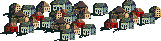 Rendered art asset: Row of village buildings